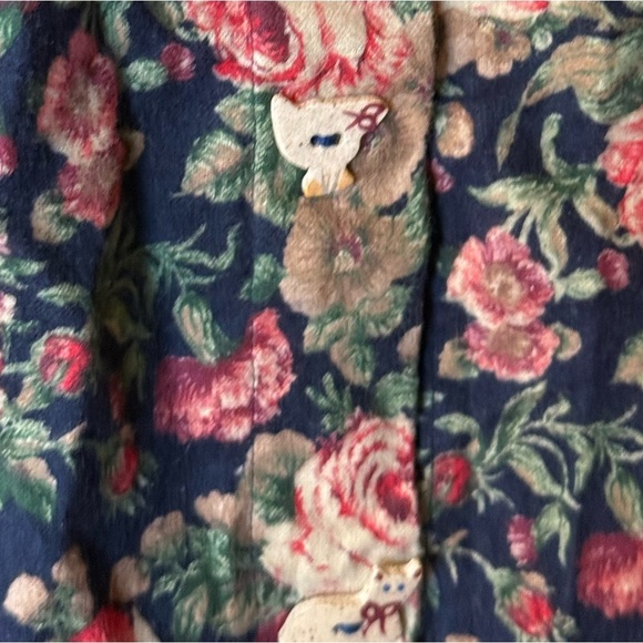 Worldly Cotton Floral Sleeveless Button Front Dress Size Small - Picture 7 of 9